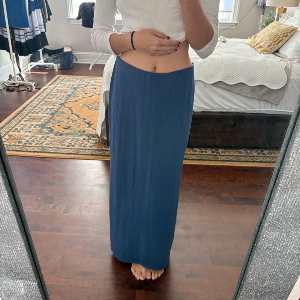 French Connection Elegant Blue Maxi Skirt